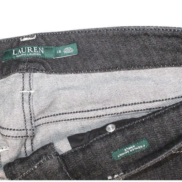 Lauren Ralph Lauren Premier Skinny Ankle Mid Rise Denim Jeans Womens Size 12 EUC - Picture 7 of 7